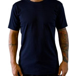 Camisa Básica Azul Marinho Algodão Peruano